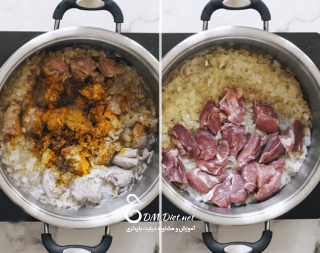 پخت گوشت قیمه نثار