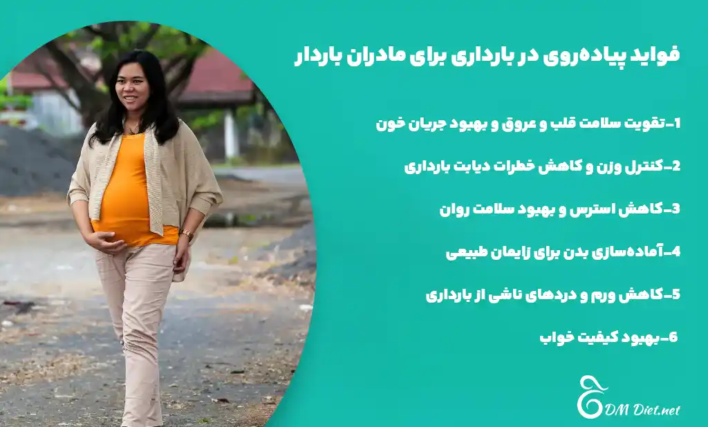 فواید پیاده‌روی در بارداری برای مادران باردار