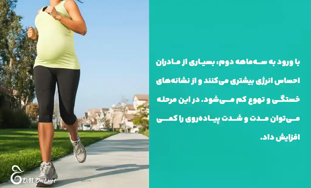 پیاده روی در سه ماهه دوم بارداری